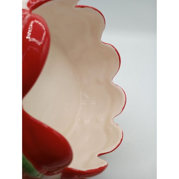 Penguin Holiday Bowl Royal Norfolk Hand-Painted Ceramic Christmas 5.75 Inches - Picture 15 of 16